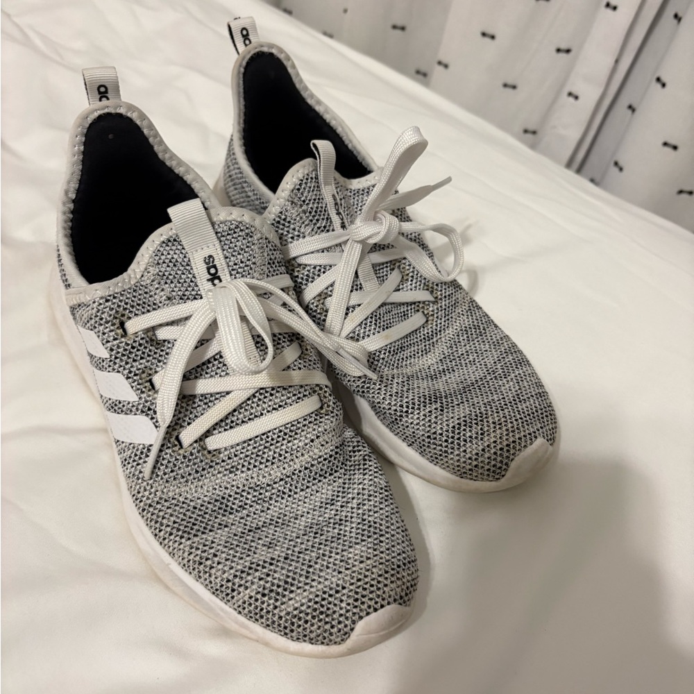 On Running Black and White Knit Sneakers